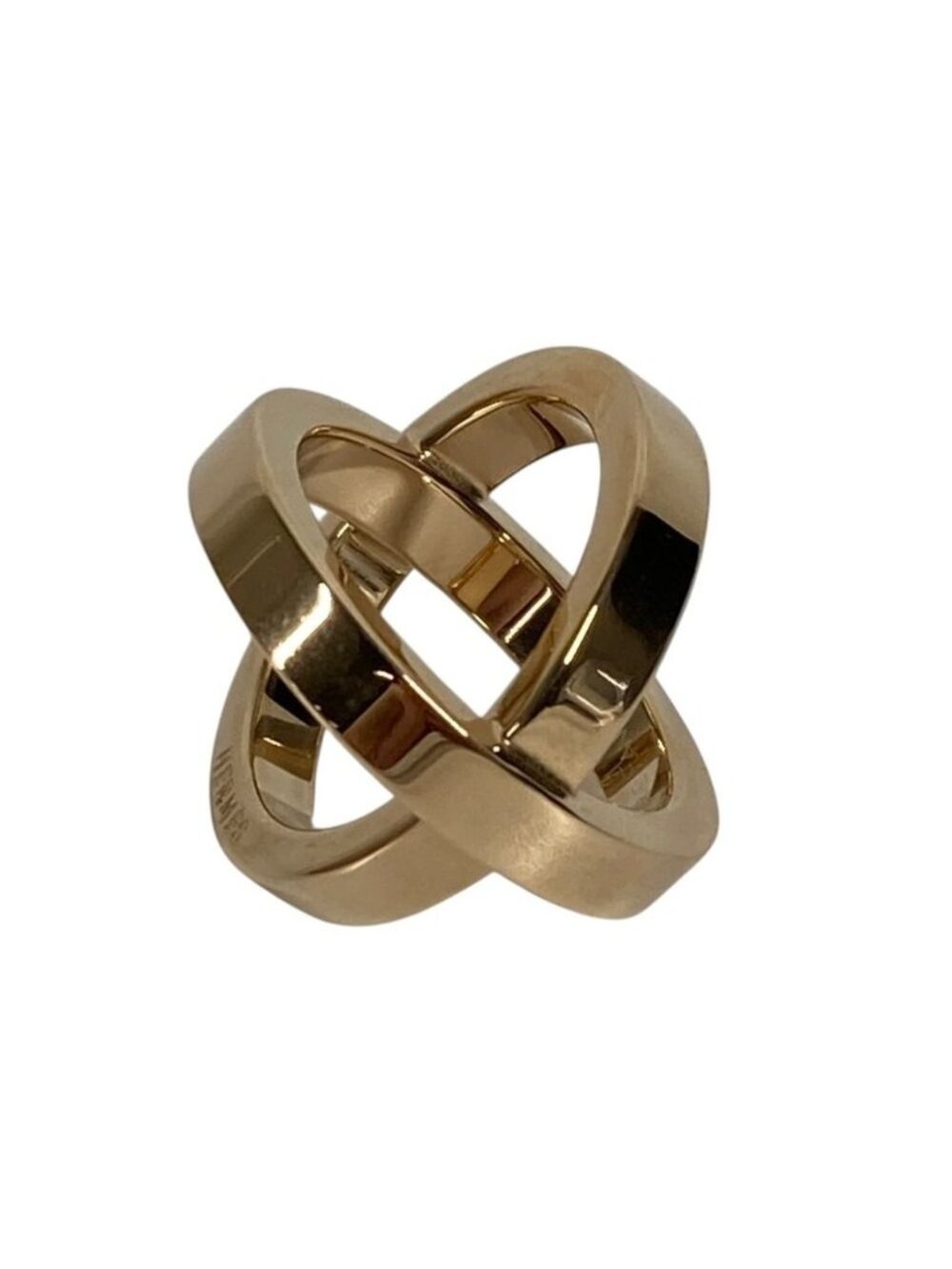Hermes Scarf Ring Cosmos Metal Gold